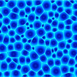Abstract cyan light on a dark background.