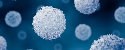 3D rendered T cells in suspension