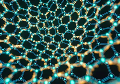 Abstract image representing cell membranes linked together.