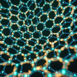 Abstract image representing cell membranes linked together.