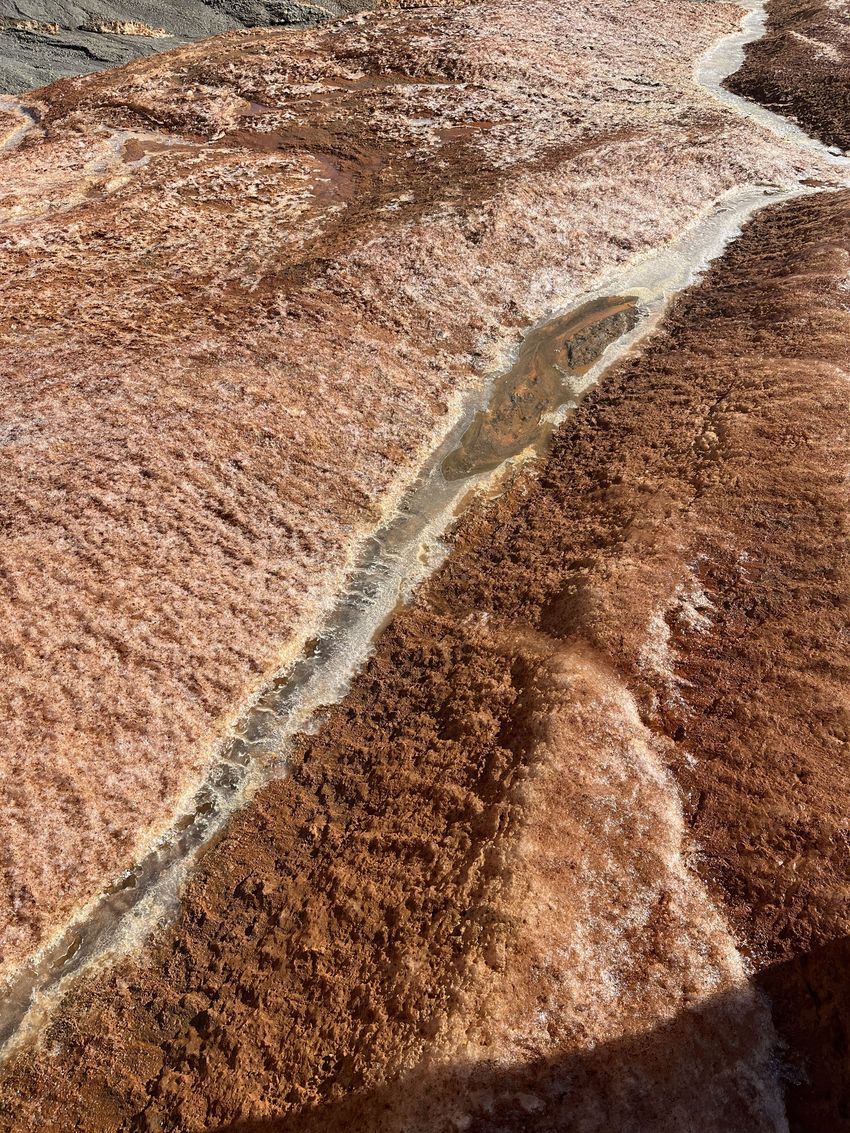 Red mud at Blood Falls in Antarctica.