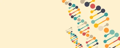 Conceptual multicolored image of DNA helices.